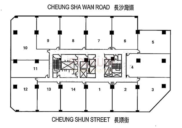 Cheung Sha Wan Plaza Tower 1 - Cheung Sha Wan Plaza Tower 1 Floor Plan.JPG                                                         
